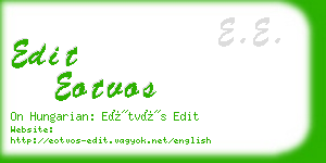 edit eotvos business card